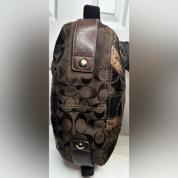 Coach Est. 1941 Zoe Vintage Mosaic Leather Signature Patchwork hobo purse EUC - Picture 12 of 17